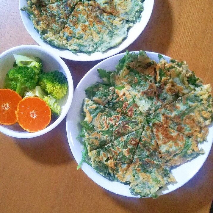 お鍋だけじゃもったいない!春菊チヂミ